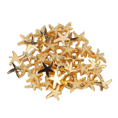 

Toponeto 1box Hot Gold Starfish Metal Deco Charms Nail Art Decoration DIY