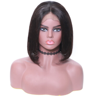 

UNice Short Bob Wig 8A Lace Front Human Hair Wigs Blunt Cut Bob Straight 8-14"