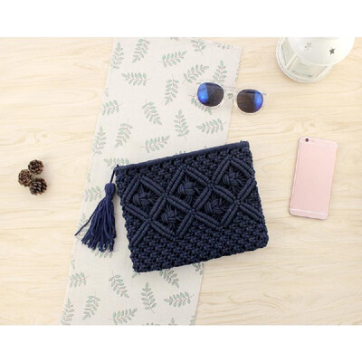 

Fashionable Hollow Out Summer Beach Vintage Handbag Elegant Bohemian Cotton Clutch Bag Handmade Travelling Bags