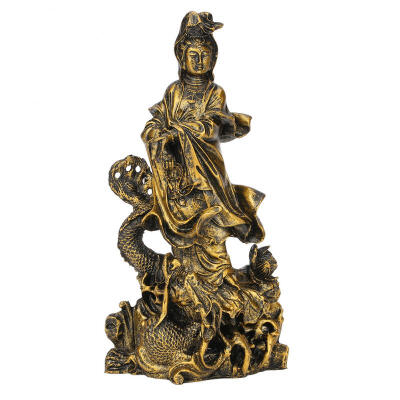 

Greensen Sandstone Gold Avalokitesvara Bodhisattva Statue Religious Sculpture Handmade Craft