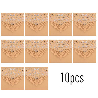

10pcs Pearl Paper Floral Invitation Cards Invitation Holders with Blank Inner Sheet for Wedding Birthday Party Anniversary