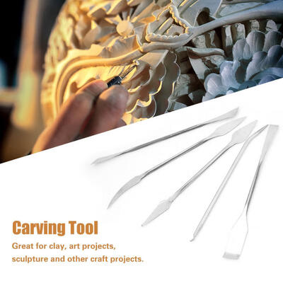 

Greensen 5pcs Stainless Steel Double Head Wax Pottery Clay Carving Sculpture DIY Craft Set