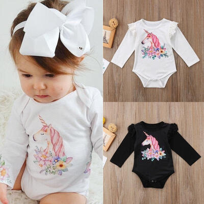 

Newborn Baby Boys Girls Lace Unicorn Romper Bodysuit Jumpsuit Outfits Clothes