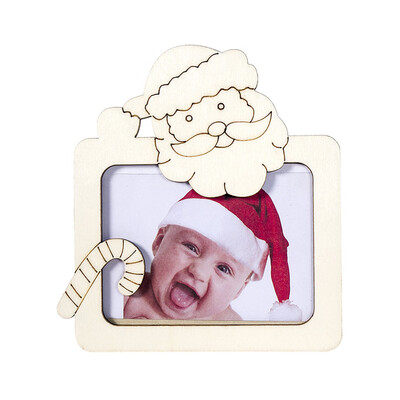 

Siaonvr New wooden Christmas Photo Frame Decorations Photo Ornament Table Decor