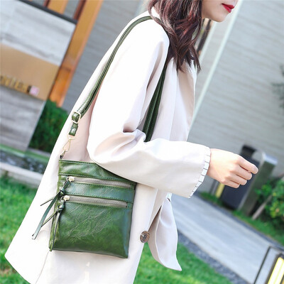 

Tailored Fashion Women Solid Color Zipper HnadBag Phone Bag shoulder Bag Messenger Bag