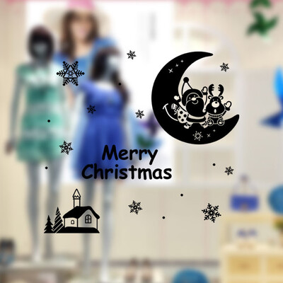 

Tailored Vinyl Removable 3D Wall Sticker Santa Claus Decals For Christmas Wall Decal