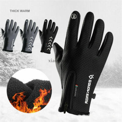 

Men Gloves Touch Screen Suede Soft Winter Warm Fleece Lined Thermal Driving CA