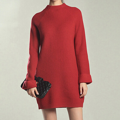 

〖Follure〗 Womens Casual Long Sleeve Jumper O Neck Sweaters Dress