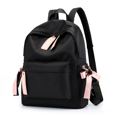 

The Korean version of backpack made of Oxford cloth for girls with shoulder bags