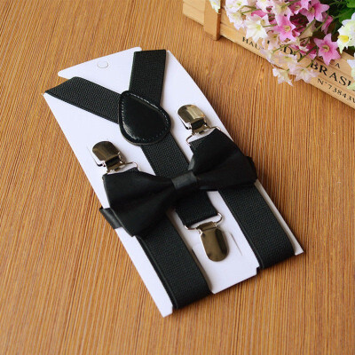 

Suspenders Baby Boy Adjustable Kid Girl Elastic Braces Bow Tie Clip-on Children