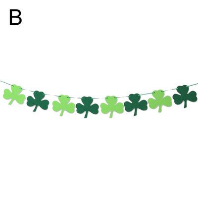 

St Patricks Day Holiday Party Shamrock Flag Banner Hanging Bunting Decoration