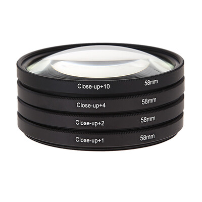 

58MM Macro Close Up Lens Filter Kit 1 2 4 10 For Canon EOS 650D 600D 18