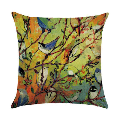 

Colorful Pillow Case Cushion Cover Sofa Bed Car Tree Birds Home Decor 18X18
