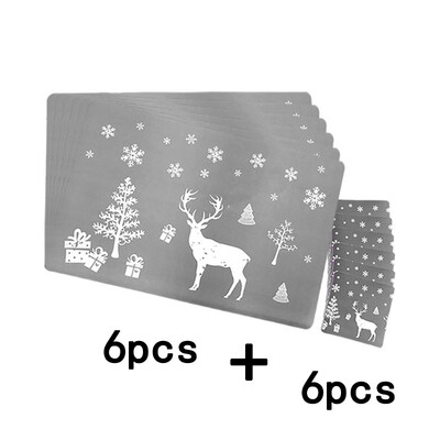 

Christmas Holiday Rectangular Placemats Dining Table Insulation Pad Place Mat