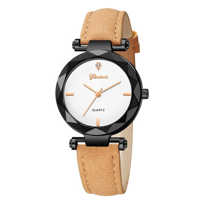 

Geneva Women Watches Scale Irregular Dial Ladies Quartz Wristwatch High Quality Leather Strap Casual Clock Gift Montre Femme