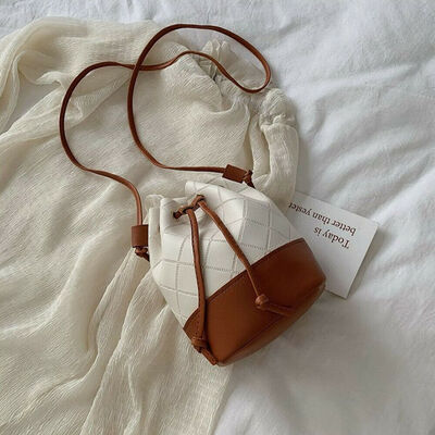 

2019 New Style Top Womens Patchwork String Bucket Bag Purse Shoulder Handbag Tote Messenger Hobo Satchel Bag Cross Body