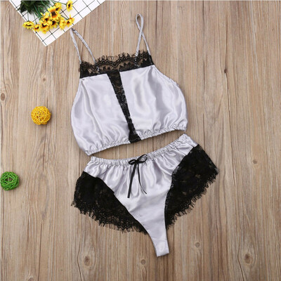 

Women Lady Lingerie Satin Babydoll Underwear Sleepsuit Sleepwear Nightwear