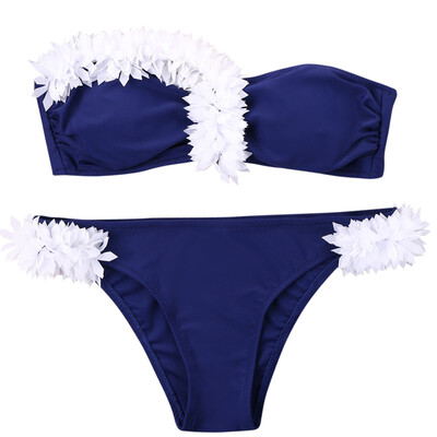 

Tube Bikini with Handmade Flower