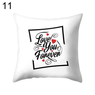 

Romantic Love Heart Letter Pillow Case Cushion Cover Sofa Bed Car Office Decor