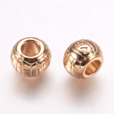 

Alloy European Beads Large Hole Beads Rondelle Golden 11x8mm Hole 5mm