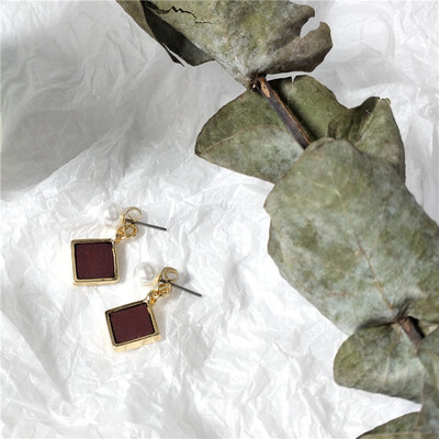 

Aretes de mujer modernos 2018 new design summer square earrings generous minimalist Korean earrings for women