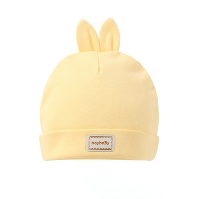 

Newborn Baby Girls Boys 100 Cotton Fetal cap Hat Bibs Burp 2 Piecess Rabbit Hat Triangle Towel Baby Accessories