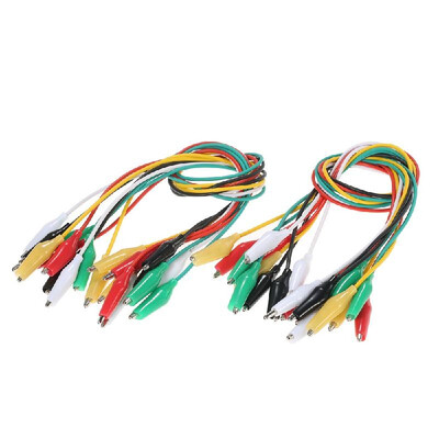 

20PCS Double-ended Alligator Clips Test Insulated Leads Cable Wire 20"