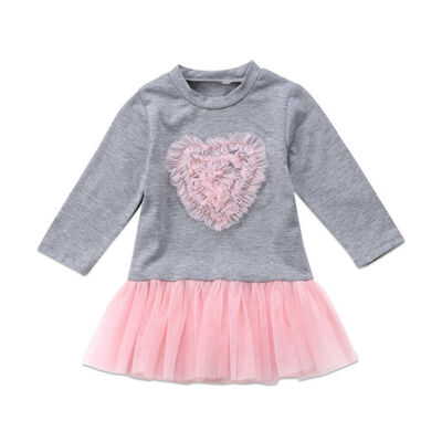 

Kids Baby Girl Long Sleeve Lace Tutu Tulle Dress Sweatshirt Skirt Outfit Clothes