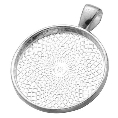

10pcs 25mm Necklace Pendant Setting Cameo Base Tray Bezel BlankJewelry