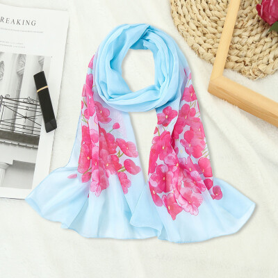 

Gobestart Fashion Womens Ladies Chiffon Print Long Soft Wrap Scarf Ladies Shawl Scarf