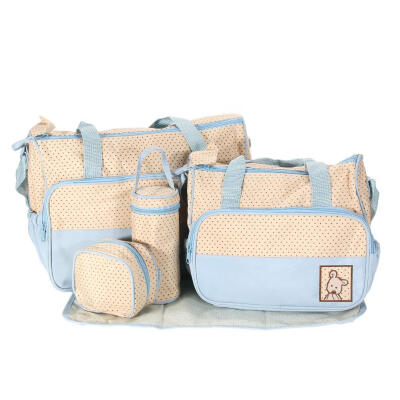 

5pcs Multi Function Baby Pad Diaper Nappy Changing Tote Handbag Mother Bag