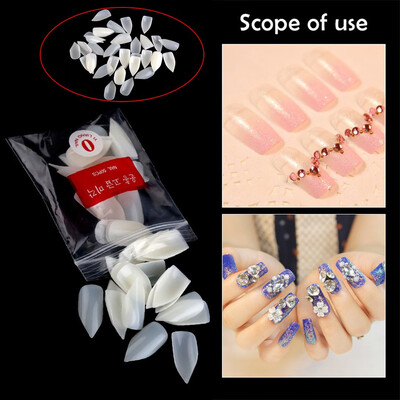 

Toponeto Transparent Pen Tip Nail Piece To Nail Piece 500 Pieces Bagged Fake Nail