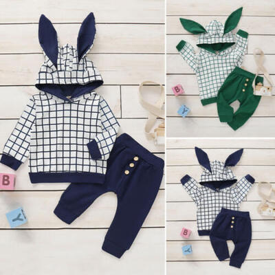 

Infant Baby Boy Girl Clothes Ears Sweatshirt Tops Long Pants Outfit Tracksuit