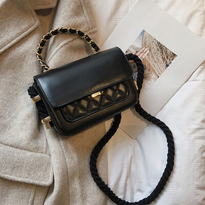 

Qiao Bani 2019 new Korean super fire chic fashion solid color rhombic chain bag shoulder diagonal trend handbags
