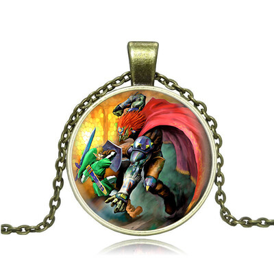 

Foreign best selling jewelry wholesale anime legend of Zelda fight Chinese-style time gem necklace