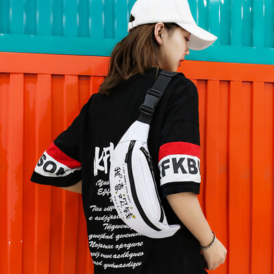 

Chaotic net red canvas bag ladies slanting Baitao ins Korean version of popular girlsbreasts