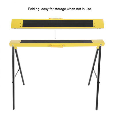 

Greensen 2Pcs Folding Heavy Duty Steel Sawhorse Portable Saw Horse Non Slip Trestle Stands Work Support