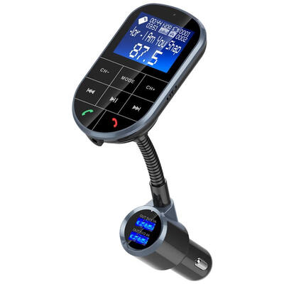 

Full-Function Car Bluetooth FM Transmitter MP3 Player USB Car Charger LCD Screen Support TF Card U Disk