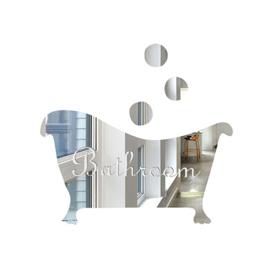 

Gobestart 3D Mirror Sticker Funny Door Entrance Sign kids Men Women Bathroom DIY Wall