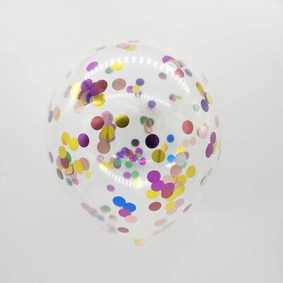

FUNNYBUNNY 6PCS Transparent Sequins Latex Balloons Wedding Birthday Layout Scene 12 Inch Transparent Latex Balloons Happy New Year