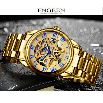 

Gobestart FNGEEN Water Resistant Stainless Steel Watch Automatic Mechanical Men Watch