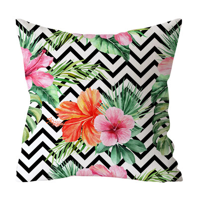 

〖Follure〗Green Leaf Printed Pillow Case Polyester Sofa Car Cushion Cover Home Decor