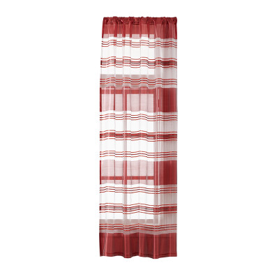 

Horizontal Stripe Sheer Curtain Window Screening Window Rod Pocket Curtain Panel for Living Room Bedroom Dining Room 39"X51" 1 Pan