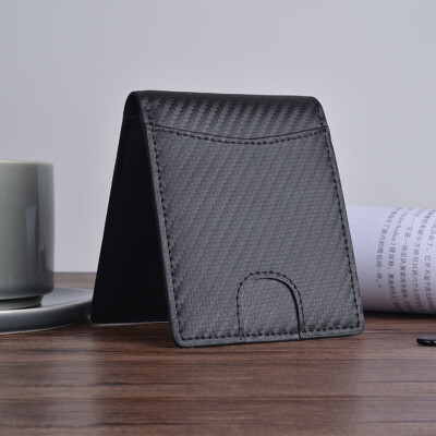 

Tailored Men Carbon Fiber Leather Wallet Anti-magnetic Wallet Mens Cow Leather Wallet