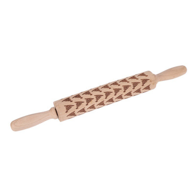 

Dropshipping Christmas Embossing Rolling Pin Baking Cookies Biscuit Fondant Cake Dough Engraved Roller Reindeer Snowflake