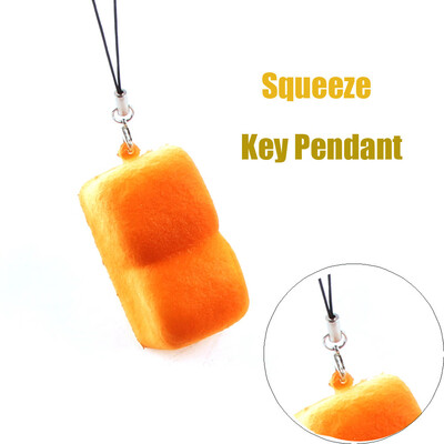 

YIWULAMini Bread Slow Rising Scented Squeeze Relieve Stress Key Pendant