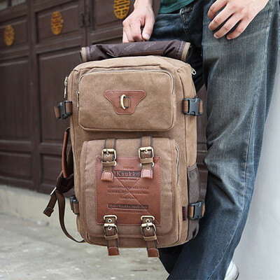 

Tailored Men Dual Use Knight Bag Handbag Canvas Bag Retro Fashion Backpack
