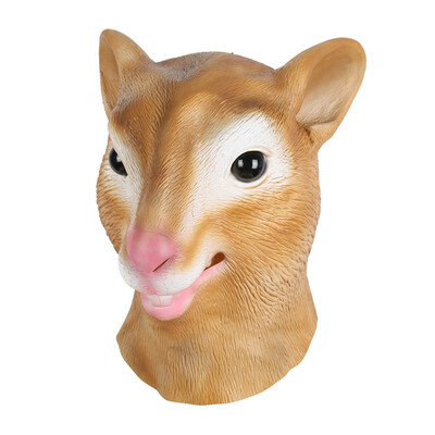 

New Hot Sale Mask Latex Deluxe Novelty Halloween Costume Party Squirrel Female Cow Animal Head Mask