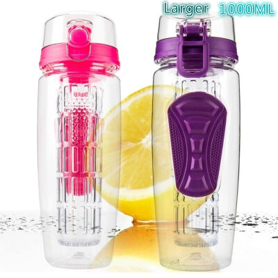 

1000ml Fruit Infusing Infuser Water Bottle BPA Free Plastic Sports Detox Health