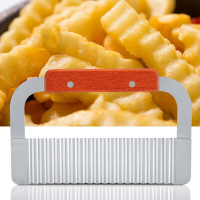 

Greensen Stainless Steel Potato Wavy Edged Knife Noodles Wavy Crinkle Cutting Tool Crinkle Cut Knife Wavy Crinkle Cutting